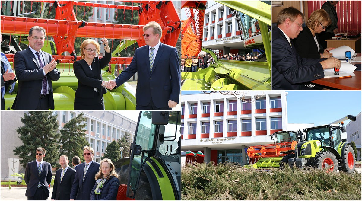 CLAAS подкрепя образованието и научните изследвания в Аграрен университет – Пловдив