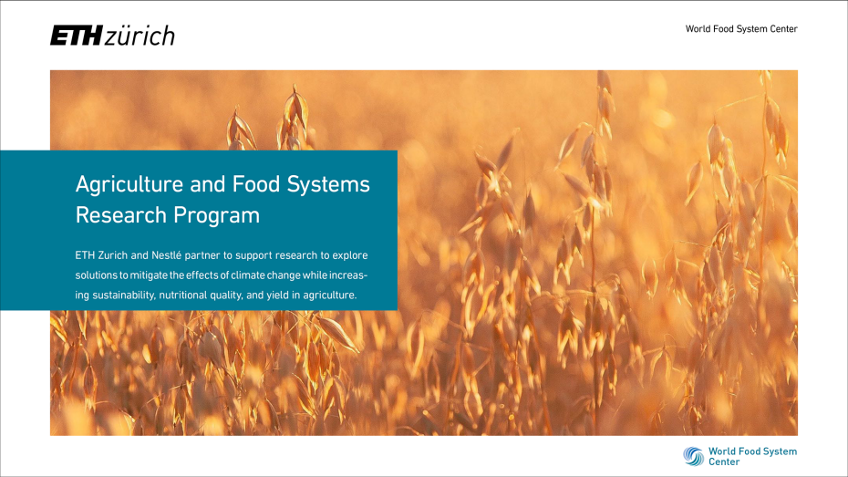 Partnering for agriculture and food systems research