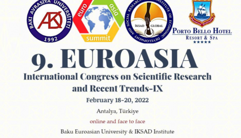9 International Euroasia Congreess on Scientific Research