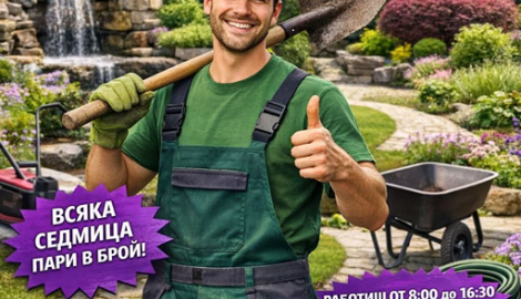 “Garden Care” ЕООД обявява свободна позиция за градинар-озеленител