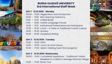 3rd International Staff Week 2026 at Bursa Uludağ University, Türkiye