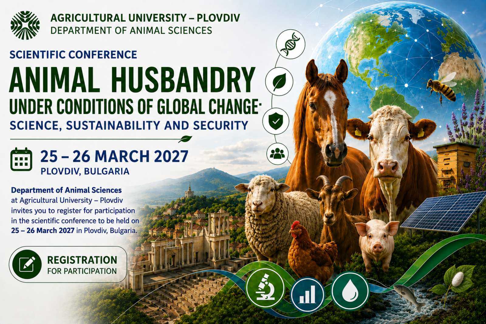 INTERNATIONAL SCIENTIFIC CONFERENCE "ANIMAL HUSBANDRY UNDER CONDITIONS OF GLOBAL CHANGE: SCIENCE, SUSTAINABILITY AND FOOD SECURITY