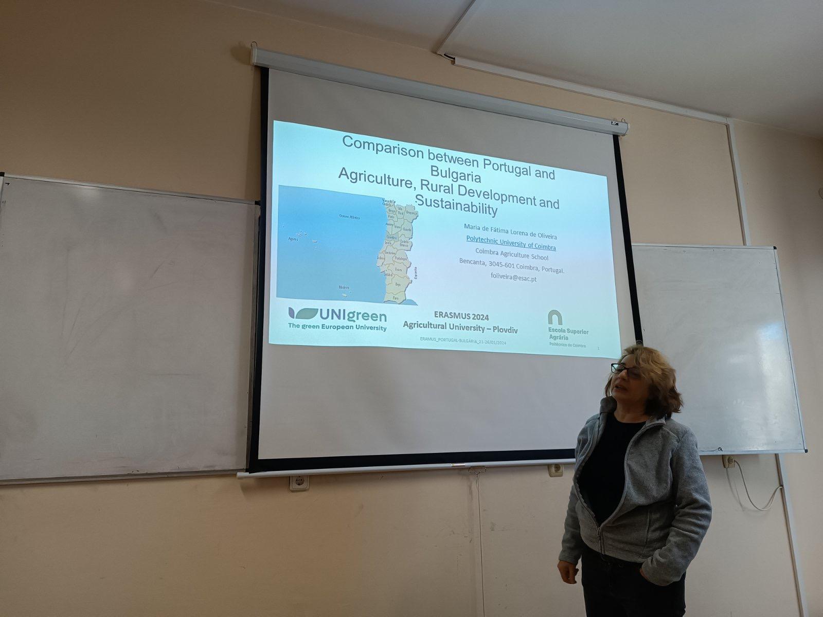 Преподавател от Polytechnic University of Coimbra проведе мобилност по програма Еразъм+ 